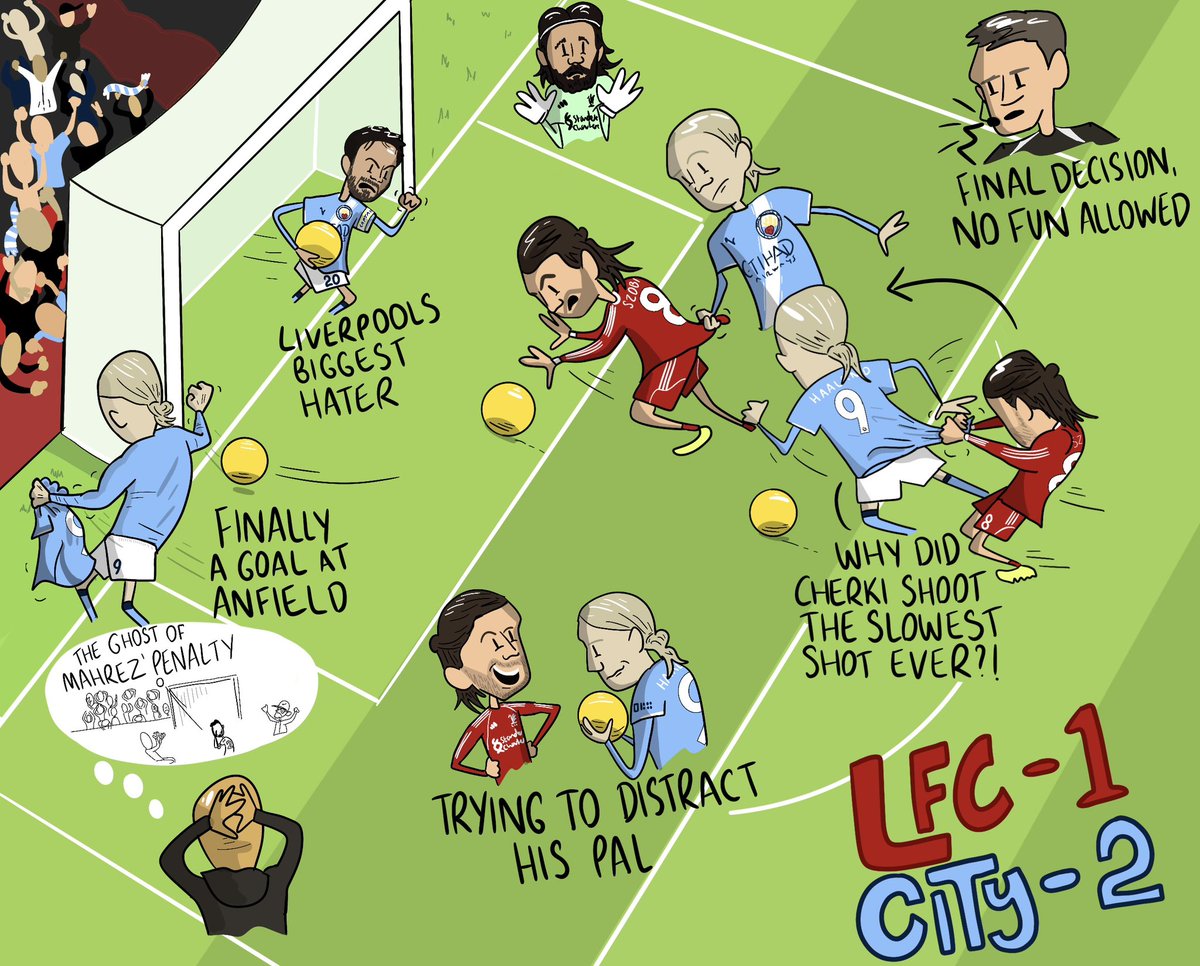 RoryKirke's tweet image. City vs Liverpool - Cartoon Edition!