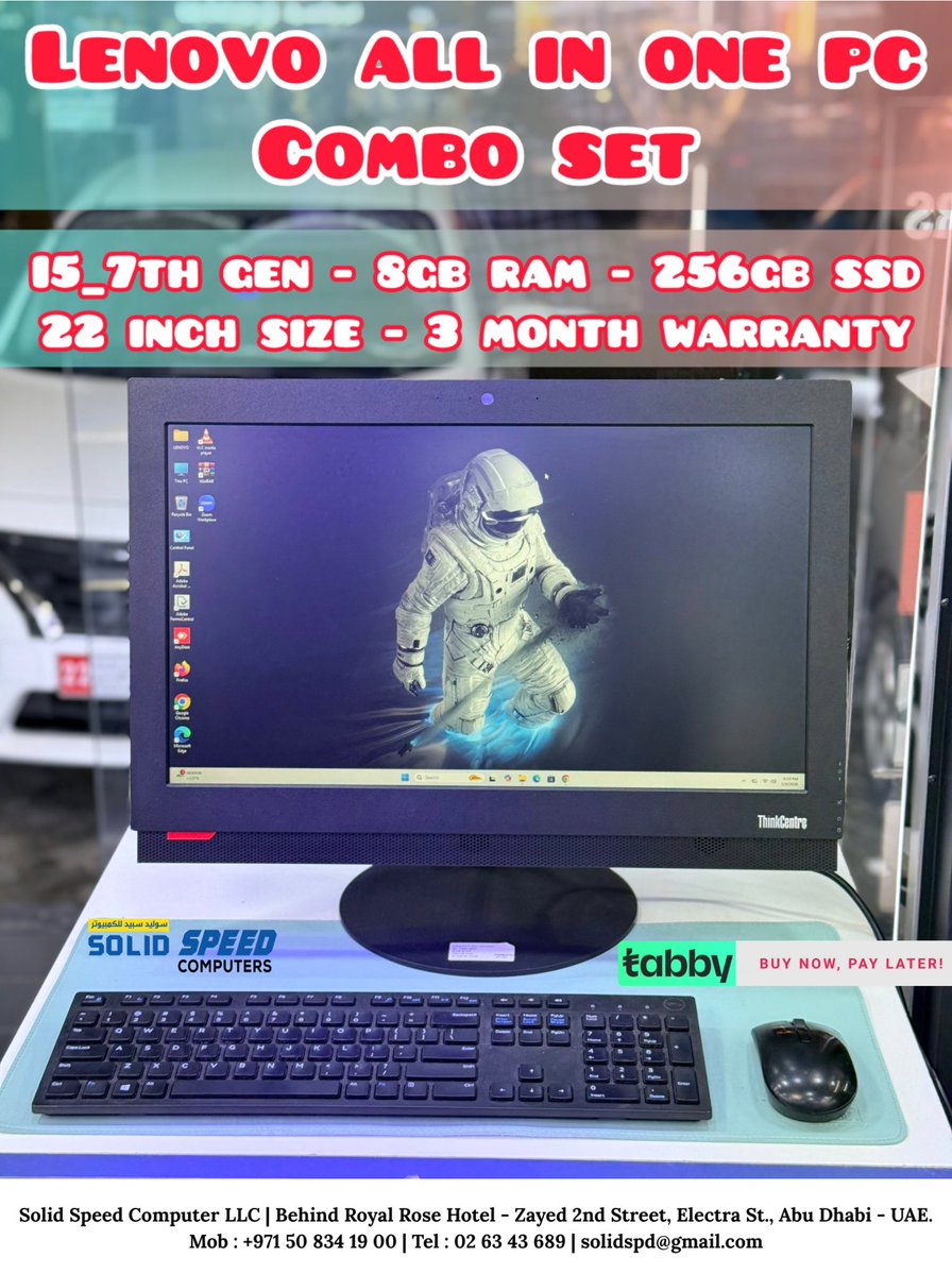 solidspd's tweet image. Tabby Available with 4 instalment
𝐒𝐨𝐥𝐢𝐝 𝐒𝐩𝐞𝐞𝐝 𝐂𝐨𝐦𝐩𝐮𝐭𝐞𝐫 
Electra Street, Abudhabi
Ph no - 𝟎𝟓𝟎𝟖𝟑𝟒𝟏𝟗𝟎𝟎
Mail id - 𝒔𝒐𝒍𝒊𝒅𝒔𝒑𝒅@𝒈𝒎𝒂𝒊𝒍.𝒄𝒐𝒎