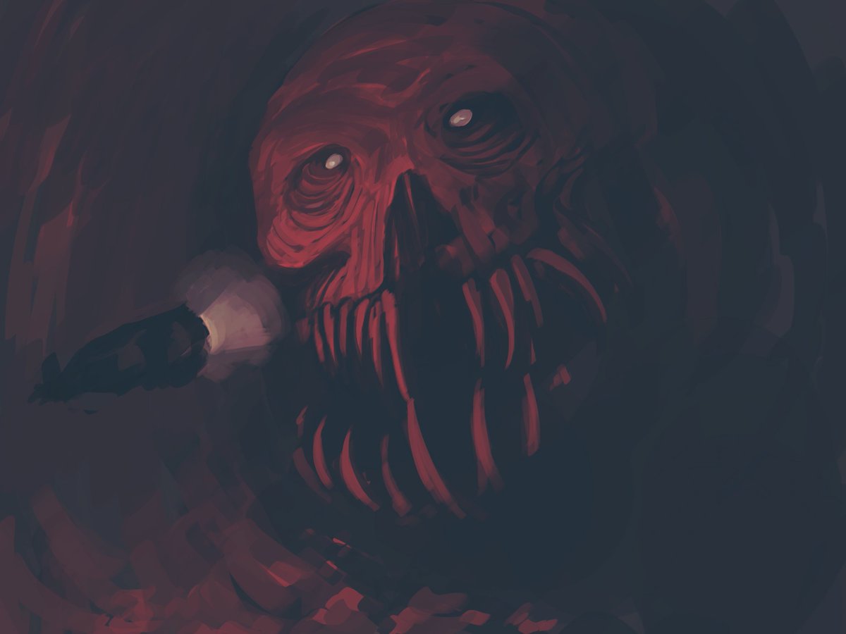 Decided to pain the scary fish from Iron Lung cause it looked so cool. 
#ironlung #ironlungfanart