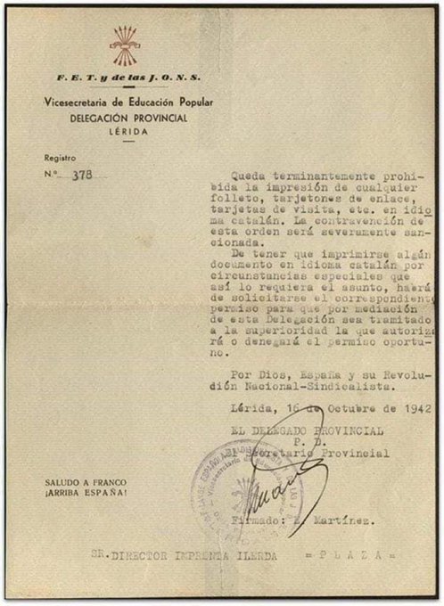 NUNCA SE PROHIBIO EL CATALAN