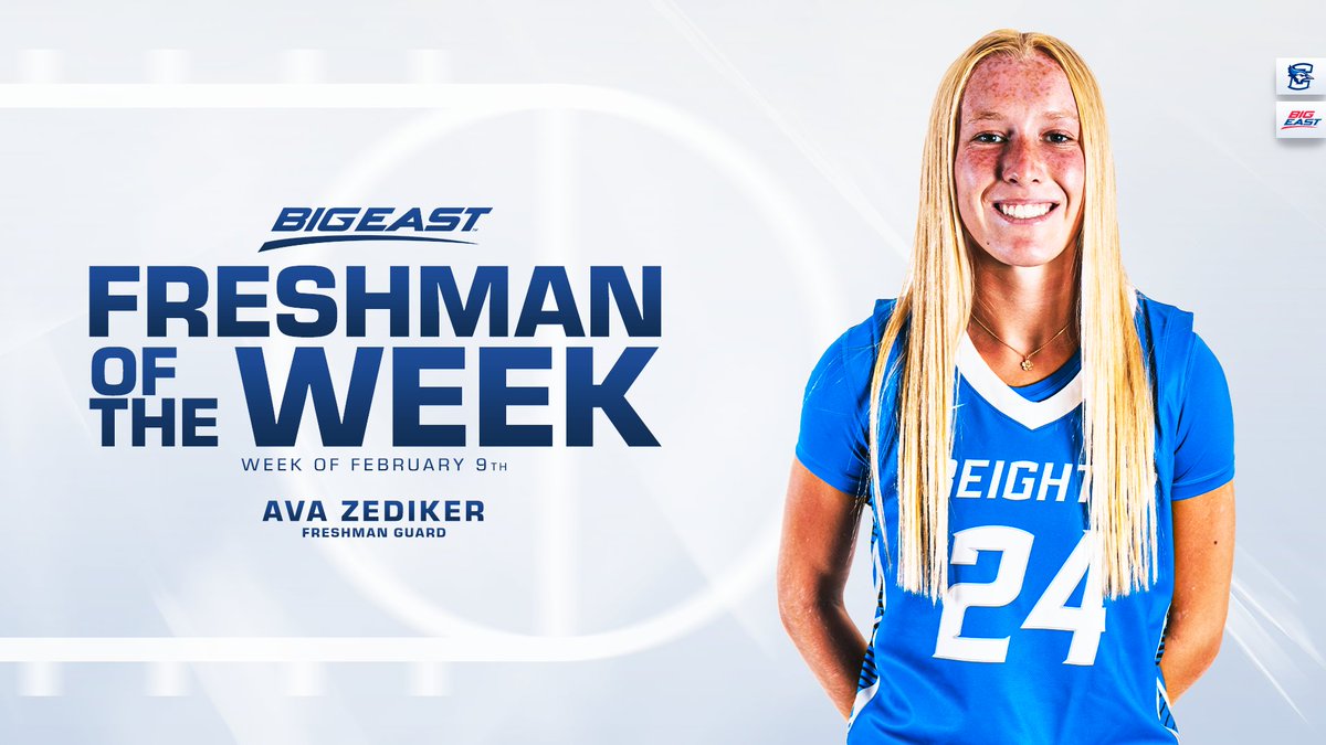 BIGEASTWBB's tweet image. Soaring for the Jays! 

@AvaZediker averaged 18.0 points, 5.0 rebounds, 5.0 assists while shooting 50% from the field in a 2-0 week for @CreightonWBB.