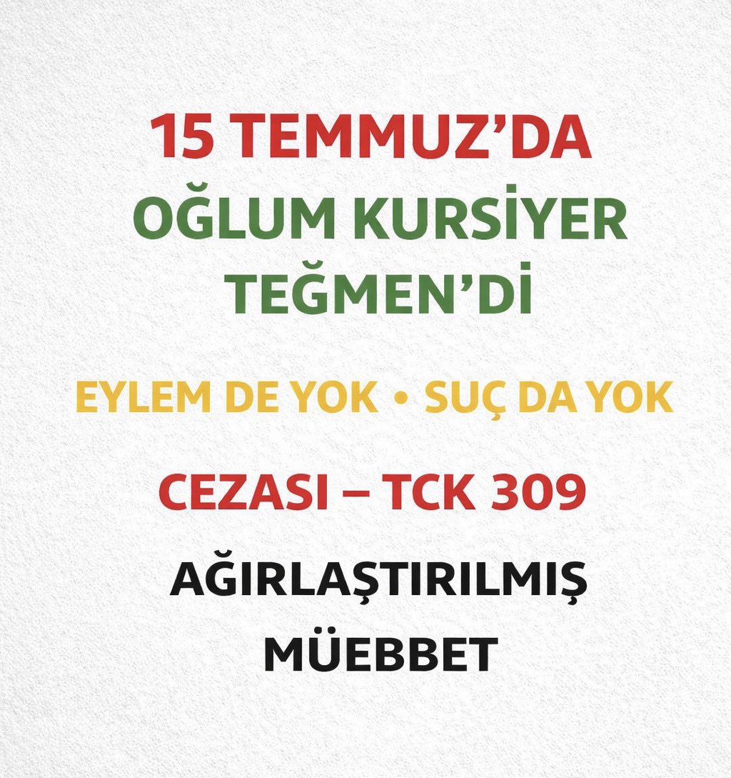 Yurttaşlar lütuf değil, haklarının teslimini talep eder.
#15Temmuzun309Mağdurları
#EşitYasaEşitKapsam 
<a href="/selcukozdag/">Selçuk ÖZDAĞ</a>