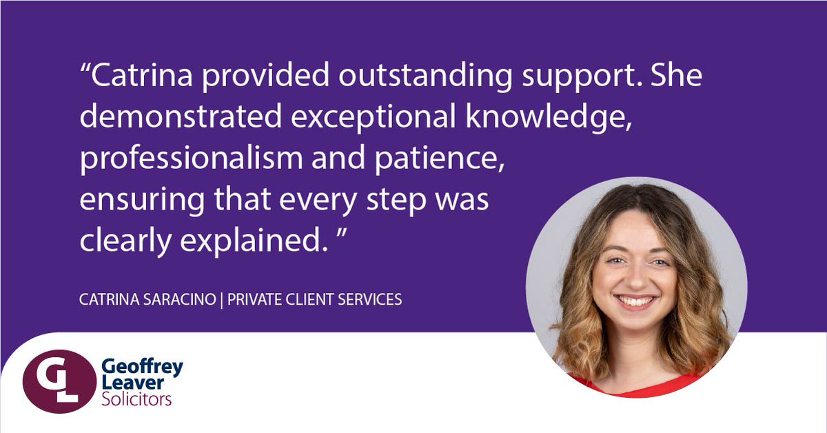 GLeaverLLP's tweet image. Well done to Catrina on some lovely client feedback.

A great reflection of her professionalism, knowledge and clear, supportive approach.

#ClientFeedback #WhenExperienceMatters