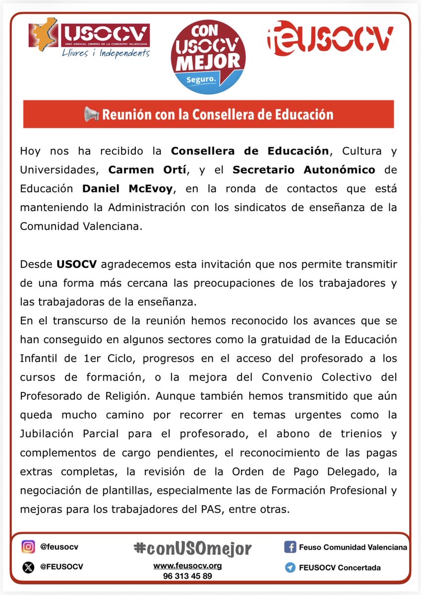 Feuso Comunidad Valenciana tweet media