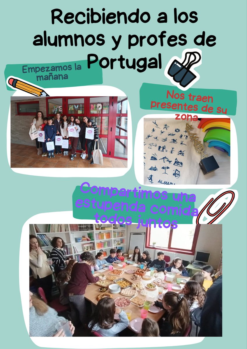 Hoy es el primer día que las profesoras y alumnos de Portugal comienzan a compartir con nosotros experiencias, actividades… Será una semana muy emocionante para todos. @sepie_gob <a href="/cfpidiomas/">CFP IDIOMAS</a> <a href="/etwinning_cyl/">eTwinning Castilla y León</a> @etwinning_europe <a href="/etwinning_es/">eTwinning España</a> #internacionalización #erasmusplus