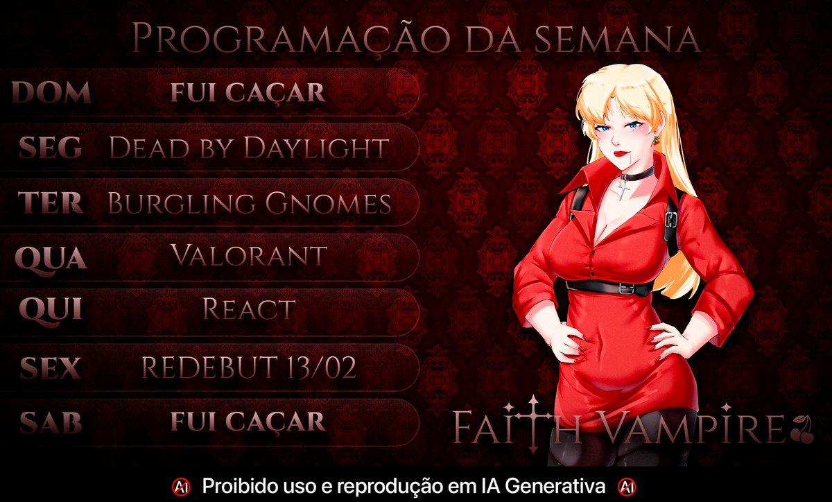 🍒 PROGRAMAÇÃO DA SEMANA! 🍒

ATENÇÃO: Sexta será o tão aguardado REDEBUT, às 19:00! ;)