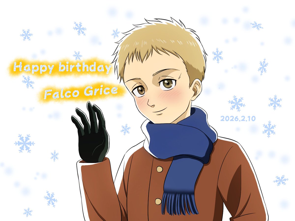 falgabilove's tweet photo. ファルコ誕生日おめでとう！
寒いからあったかくしてね〜🧣

#ファルコ・グライス生誕祭
#ファルコ・グライス生誕祭2026 https://t.co/FZmBVg9FFt