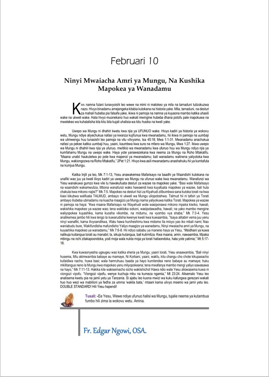 Fr. Edgar Ngowi, OSA (@ngowifr68436) on Twitter photo 