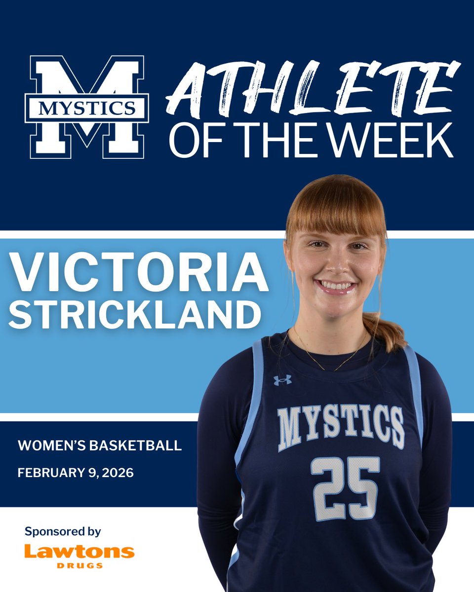MountMystics's tweet photo. Congratulations to our Lawtons Drugs Athlete of the Week for Women's Basketball, Victoria Strickland! 🏀

Read more: https://t.co/Wsdunzy0YJ https://t.co/QmiShxzrNn