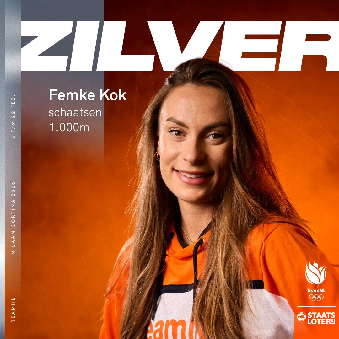 Haar allereerste olympische medaille 👏

#TeamNL | #MilanoCortina2026