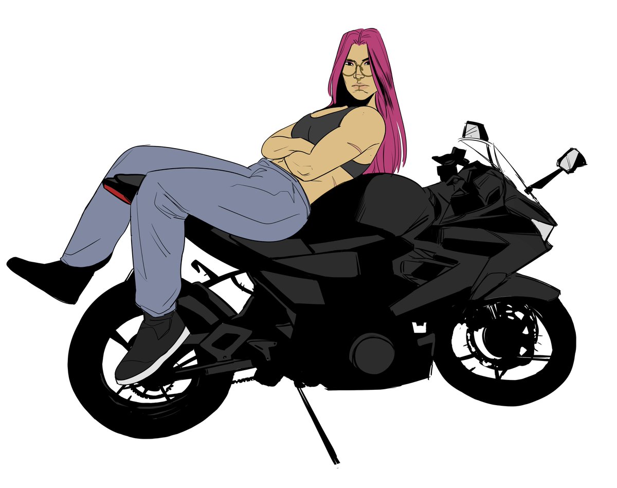 wolvesxdemons's tweet photo. Biker Mira for day 2 🏍️

#MiraWeek2026 #KPOPDEMONHUNTERS https://t.co/AyuQZBApph