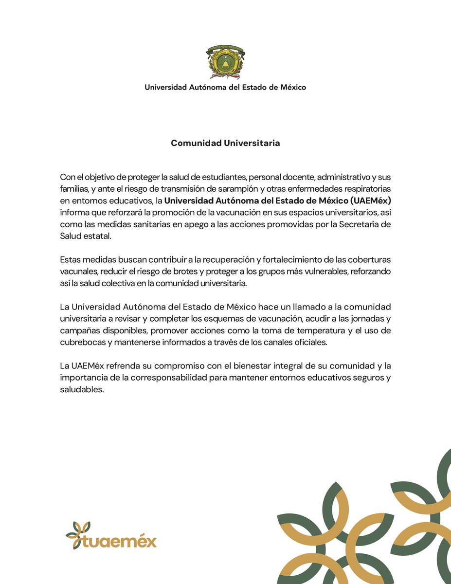 UAEM_MX's tweet photo. https://t.co/6nOTM5EiwZ