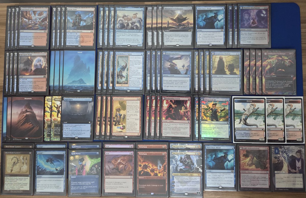 MusettiHenrique's tweet photo. Top 8'ed Standard RCQ with Izzet Lessons
Missed more enablers like 2nd Qel'a and 4th AA that some lists have used

R1 UG Cub: 😵‍💫😵‍💫
R2 UR Lessons: 😵‍💫📚📚
R3 5C Elementals: 📚😵‍💫⌛️
R4 Jeskai Control: 📚📚
R5 Sultai Reanimator: 😵‍💫📚📚

Top 8
UB Mid: 😵‍💫😵‍💫

@fireshoes https://t.co/1WTJp1NFWd