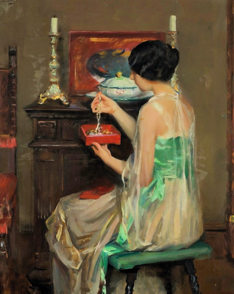 AlexandraSoro's tweet image. "The Jewel Box" (1919)
By Henry R. Rittenberg. (1879–1942)🖌️🌹