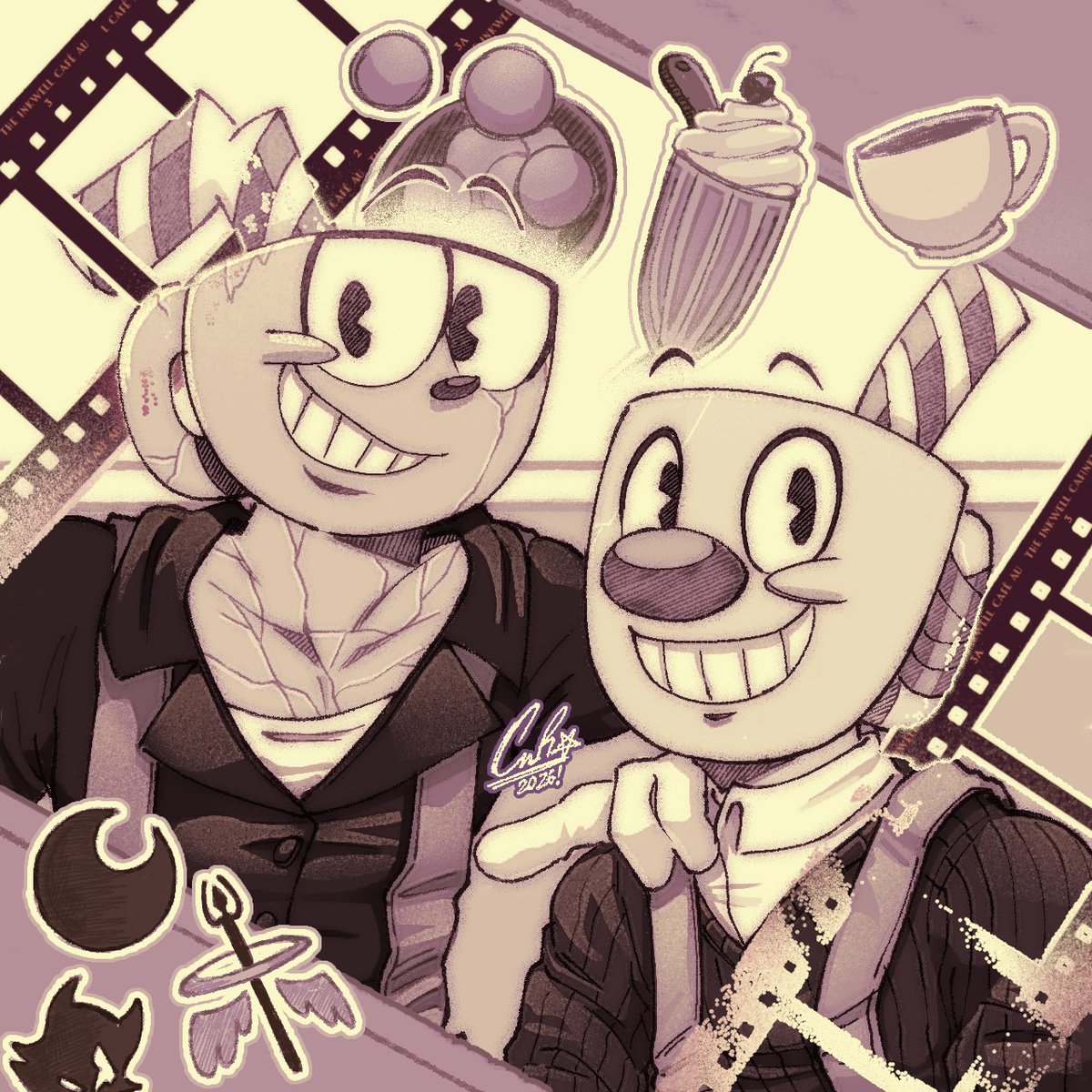 Caricari_Rc's tweet photo. El dibujo más reciente que tengo sobr las tacitas. 
Ya debería ir poniendo dibujos de demás cosas que hago pero que más da ahí está 
#cuphead #Inkwellcafe #coffecups #batim #oldtoons #cupheadshow https://t.co/JjT17rcnnY