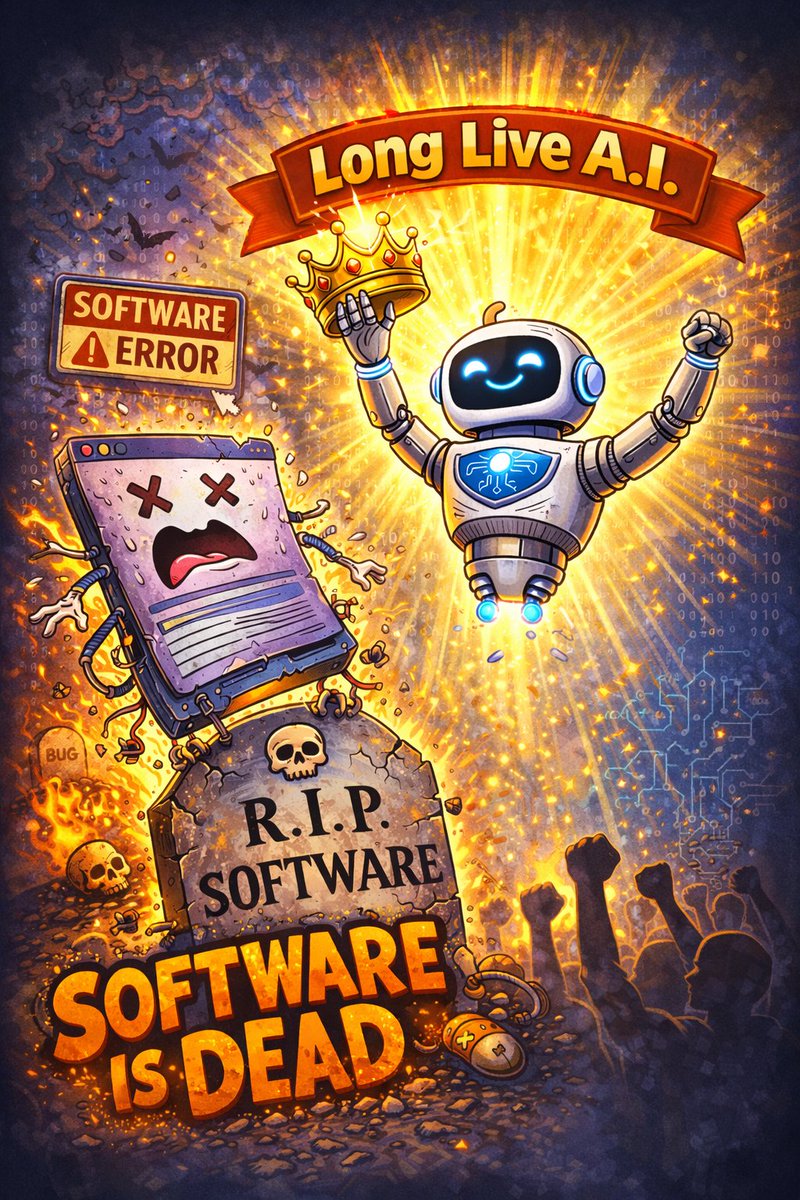 CoinMystic's tweet photo. Victorious Artificial Intelligence.  RIP traditional software. #PowerToImagine #AI #SoftwareIsDead https://t.co/JFpbhFumWa