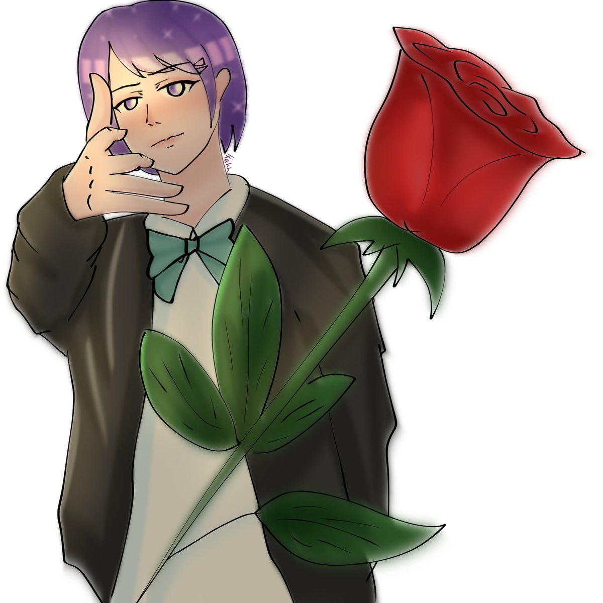 here's your flower, girl.
Abbie rizz mode on !! xD

<a href="/artistsbase/">Artist’s Base</a> <a href="/PunyaAbbie/">Abbie</a> #AbbieBase