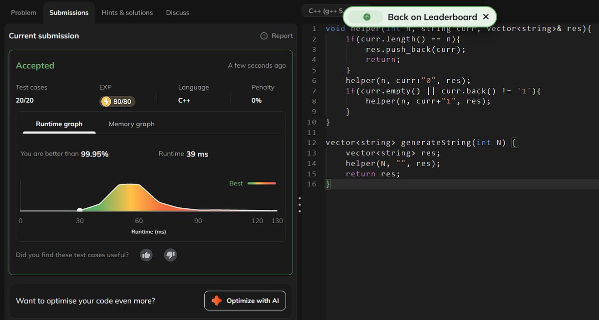 Wannabe_01_'s tweet photo. #Day213 of grinding until I land my dream job!🚀
- Reverse a Stack
- Binary strings with no consecutive 1s
#DSA #100DaysOfCode #ALGO #LeetCode #GFG https://t.co/BWrOyoTOmd