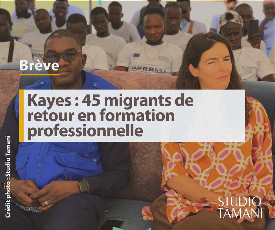 StudioTamani's tweet image. 📖Quarante-cinq #migrants de retour ont entamé, le vendredi 6 février 2026, une formation professionnelle à l’Atelier-École de #Kayes.

+𝒅'𝒊𝒏𝒇𝒐𝒔 𝒔𝒖𝒓 👉 shorturl.at/lcw12