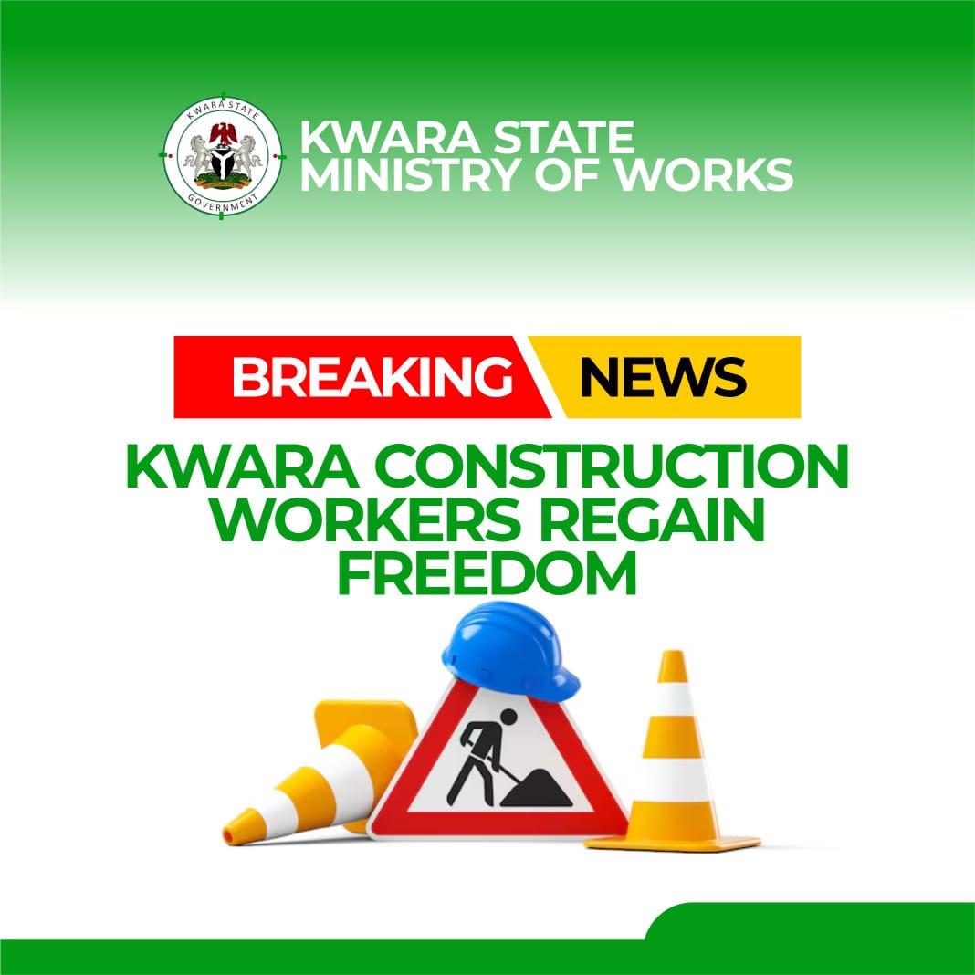 kwaraworks's tweet photo. *BREAKING: Kwara construction workers regain freedom*

All the seven construction workers recently kidnapped in Owa Onire community of Ifelodun have regained their freedom. https://t.co/1qM9KVDRnA