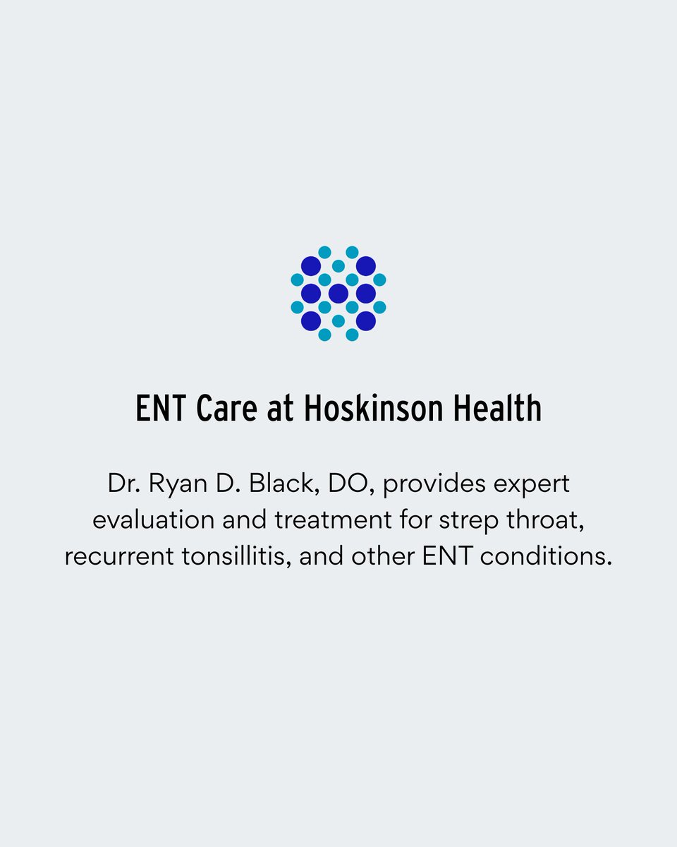 A sore throat that lingers or keeps coming back may need evaluation. Our ENT team helps identify the cause and guide appropriate treatment for lasting relief. 

Learn more at Hoskinson Health: bit.ly/3NN8aNE