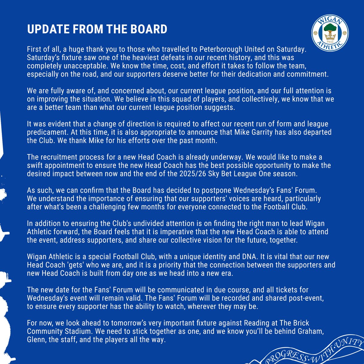 Wigan Athletic tweet media
