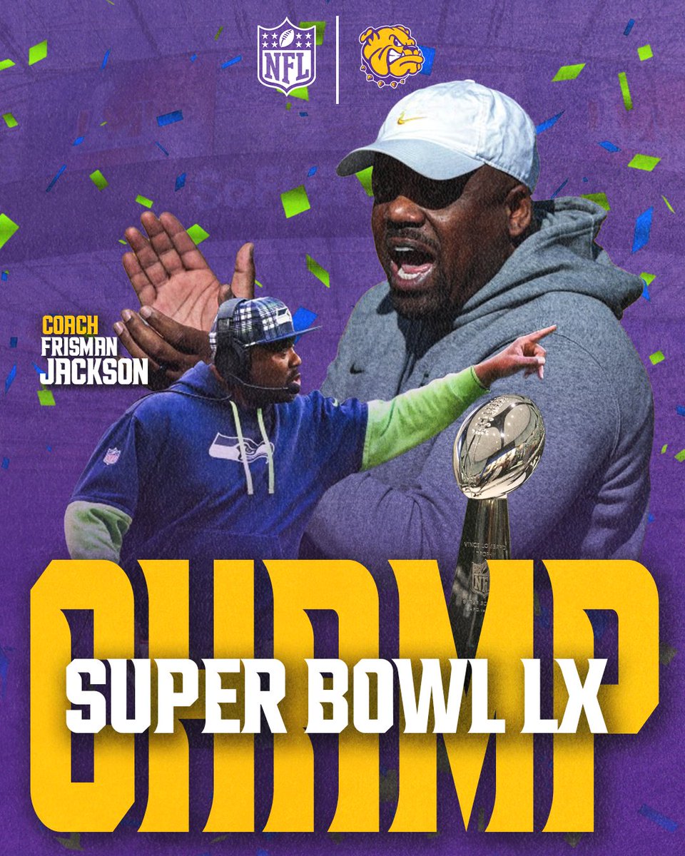 🎉 CONGRATULATIONS COACH JACKSON! 🏆
From Leatherneck legend at Western Illinois to Super Bowl Champion as Wide Receivers Coach of the Seattle Seahawks — you’ve made WIU Football proud!

#GoNecks | #OneGoal | #ECI
