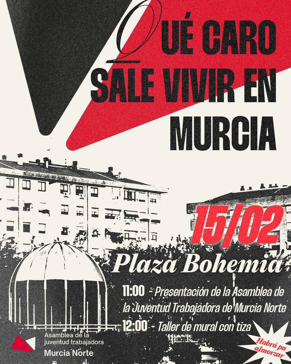Erithacusrubrum's tweet photo. ❗📆 Esta semana habrá una gran efervescencia de actividad socialista en la ciudad de #Murcia.

🚩Las Asambleas de la Juventud Trabajadora de @CJS_RdeMurcia están organizando un corolario de actividades que muestran el avance del Movimiento Socialista en la ciudad.

⬇️⬇️⬇️ https://t.co/SBYCSiJU9D