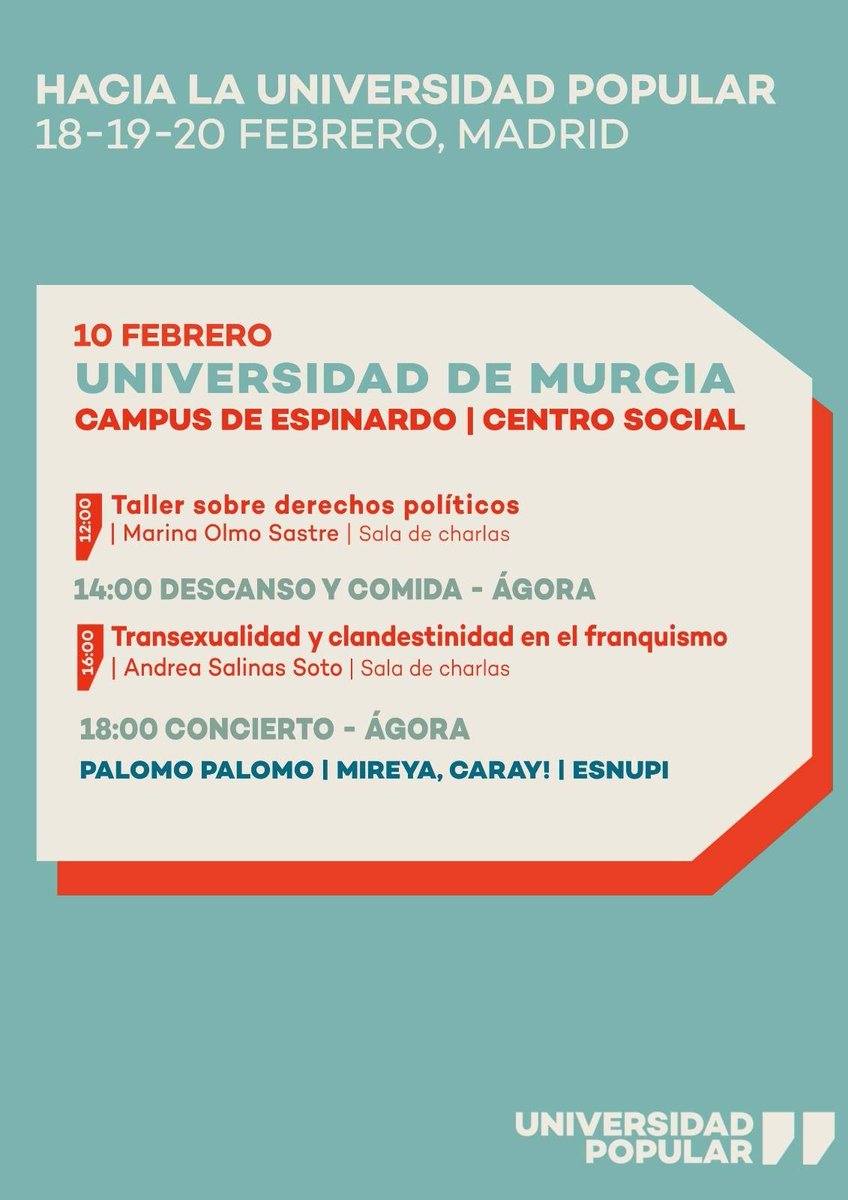 Erithacusrubrum's tweet photo. ❗📆 Esta semana habrá una gran efervescencia de actividad socialista en la ciudad de #Murcia.

🚩Las Asambleas de la Juventud Trabajadora de @CJS_RdeMurcia están organizando un corolario de actividades que muestran el avance del Movimiento Socialista en la ciudad.

⬇️⬇️⬇️ https://t.co/SBYCSiJU9D