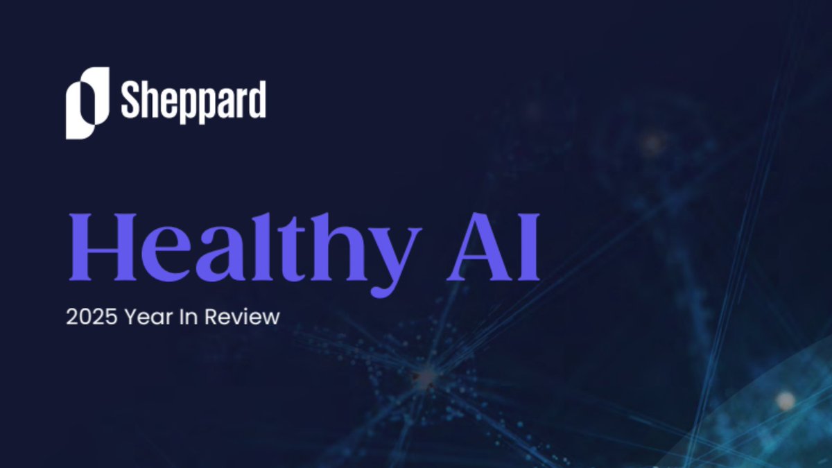 SheppardMullin's tweet photo. Last year, #AI moved from the lab to the center of #healthcare ops. Our Healthy AI: 2025 Year in Review covers this transition, key legal/industry developments (federal + state) and what to watch in 2026.

Learn more: https://t.co/5CrTZrbgn4 https://t.co/xQ85QqTf4R