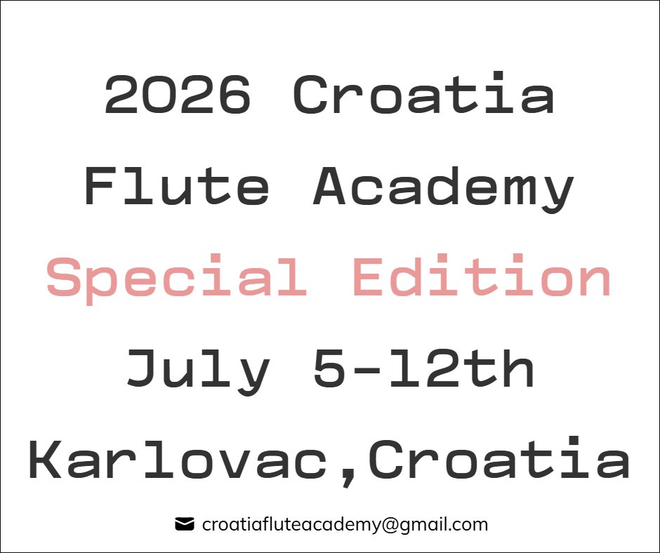 🚨 ONLY 𝟏𝟏 𝐃𝐀𝐘𝐒 𝐋𝐄𝐅𝐓 FOR EARLY BIRD REGISTRATION!🎶 

💥 Secure your place now and 𝐒𝐀𝐕𝐄 $$$ 𝐛𝐞𝐟𝐨𝐫𝐞 𝐩𝐫𝐢𝐜𝐞𝐬 𝐢𝐧𝐜𝐫𝐞𝐚𝐬𝐞!

📅 Early Bird ends February 20, 2026

📩 REGISTER NOW: croatiafluteacademy@gmail.com

🌐 More info: croatiafluteacademy.com