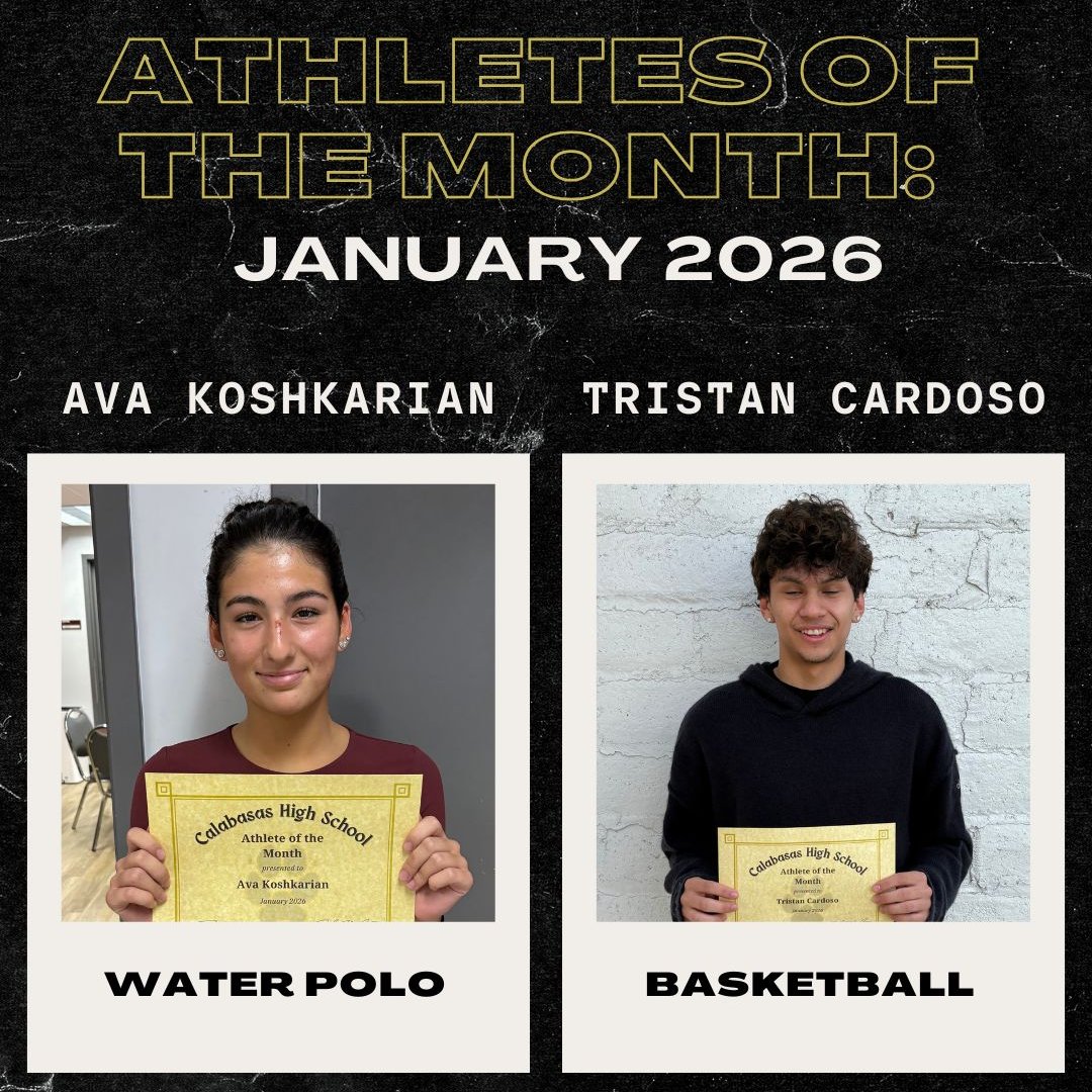 CHSCoyoteSports's tweet photo. Congratulations to our January Student Athletes of the Month!
Ava Koshkarian
70 assists &amp; 76 steals. Top 45 team in CIF. Auto qualifier to playoffs
Tristan Cardoso
2nd Place Finish in the Marmonte League.  15 points/game. 4 assists/game, 40% from three, and 80% on his free throws https://t.co/PtKgkFCZHD