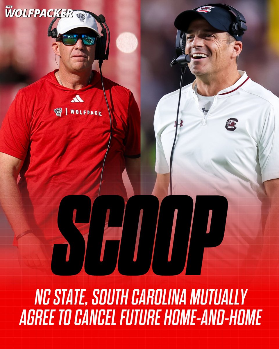 fleischman_noah's tweet image. NC State and South Carolina mutually agreed to cancel a future home-and-home, according to an open records request by @TheWolfpacker.

It was set to start in 2030 in Columbia with the return game in Raleigh in 2031.

More here: on3.com/teams/nc-state…