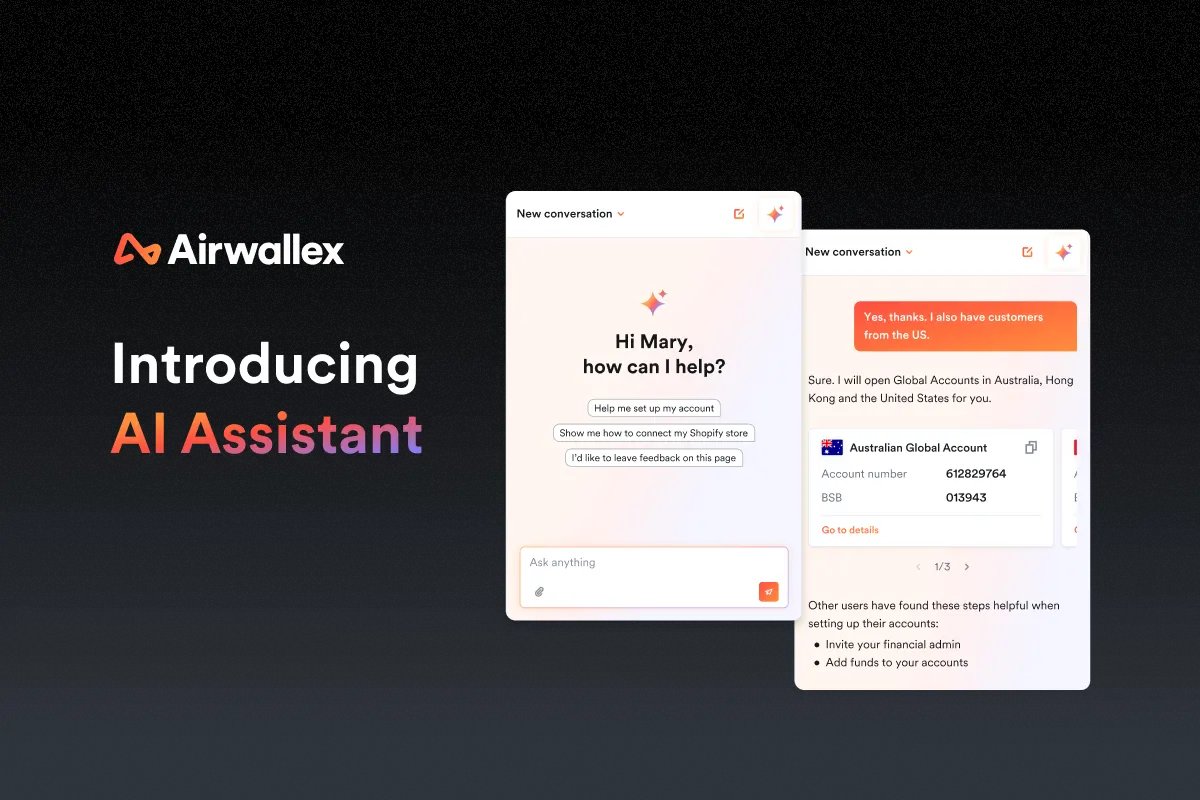 austfintech's tweet image. .@Airwallex officially launches its Airwallex AI Assistant for effortless global finance

australianfintech.com.au/airwallex-offi… #australianfintech #usfintech #ukfintech #fintech #fintechnews #finance #financialtechnology #technology #tech #technews #AI #artificialintelligence #AIassistant