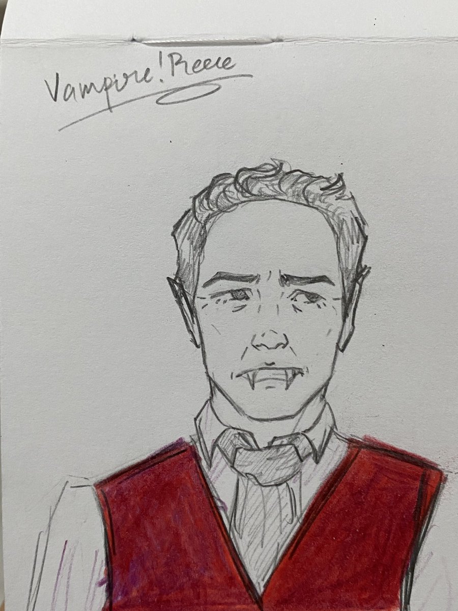 who knew artblock could be cured by simply doodling vampire!reece