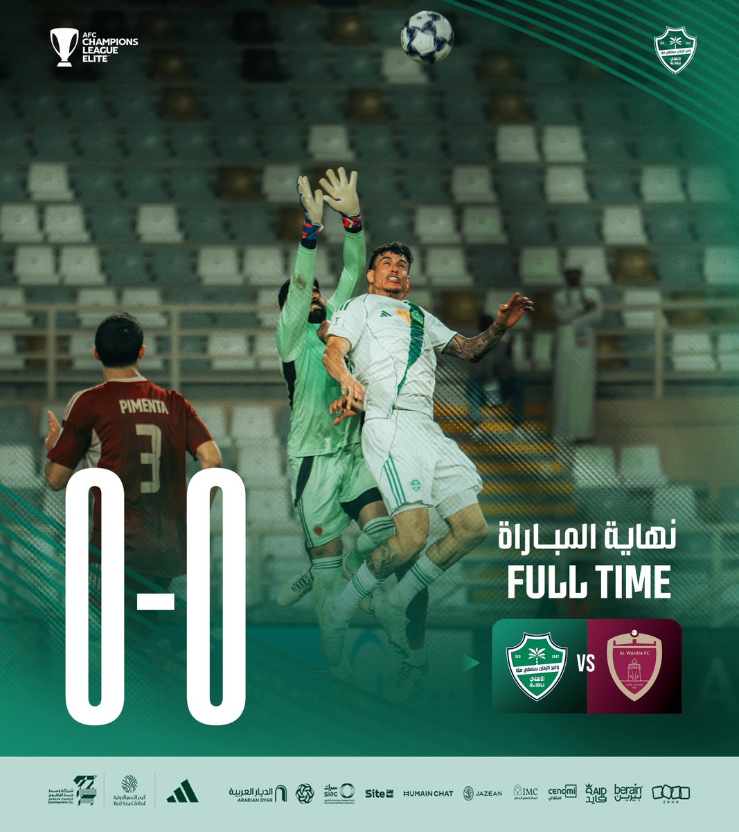 دوري أبطال اسيا للنخبة.
نهاية المباراة :
الوحدة الإماراتي 0 النادي الأهلي 0
ليت النتائج تأتي بالأماني ، ولكن هذه كرة القدم.
أُشفق كثيرا" على اللاعبين من ضغط المباريات ، والسفر والتنقل داخليا" وخارجيا".
امام ماتياس ( 4 ) أيام للإعداد للمواجهة الأهم في الدوري امام الشباب.