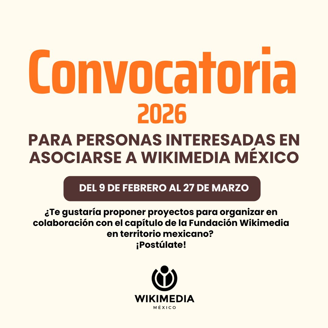 Tú eres la pieza que falta en el rompecabezas del conocimiento libre 🧩🔍

Sé parte de la historia de WMMX participando y proponiendo proyectos para este 2026. Tienes del 6 de febrero al 27 de marzo para mandar tu solicitud. 

Registro y más información aquí ⬇️