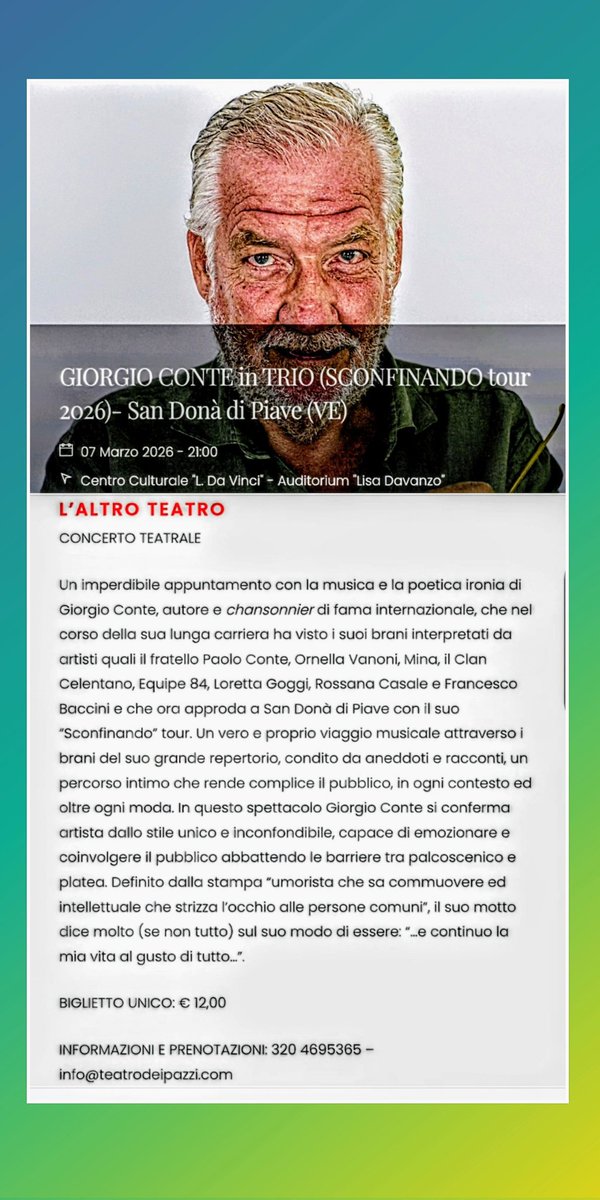 conte_conteg's tweet photo. Prossimo appuntamento dal vivo @musica @CantautorItalia @cantautori @I_CantAutori @Corriere_Musica https://t.co/7Hh25RPD2J