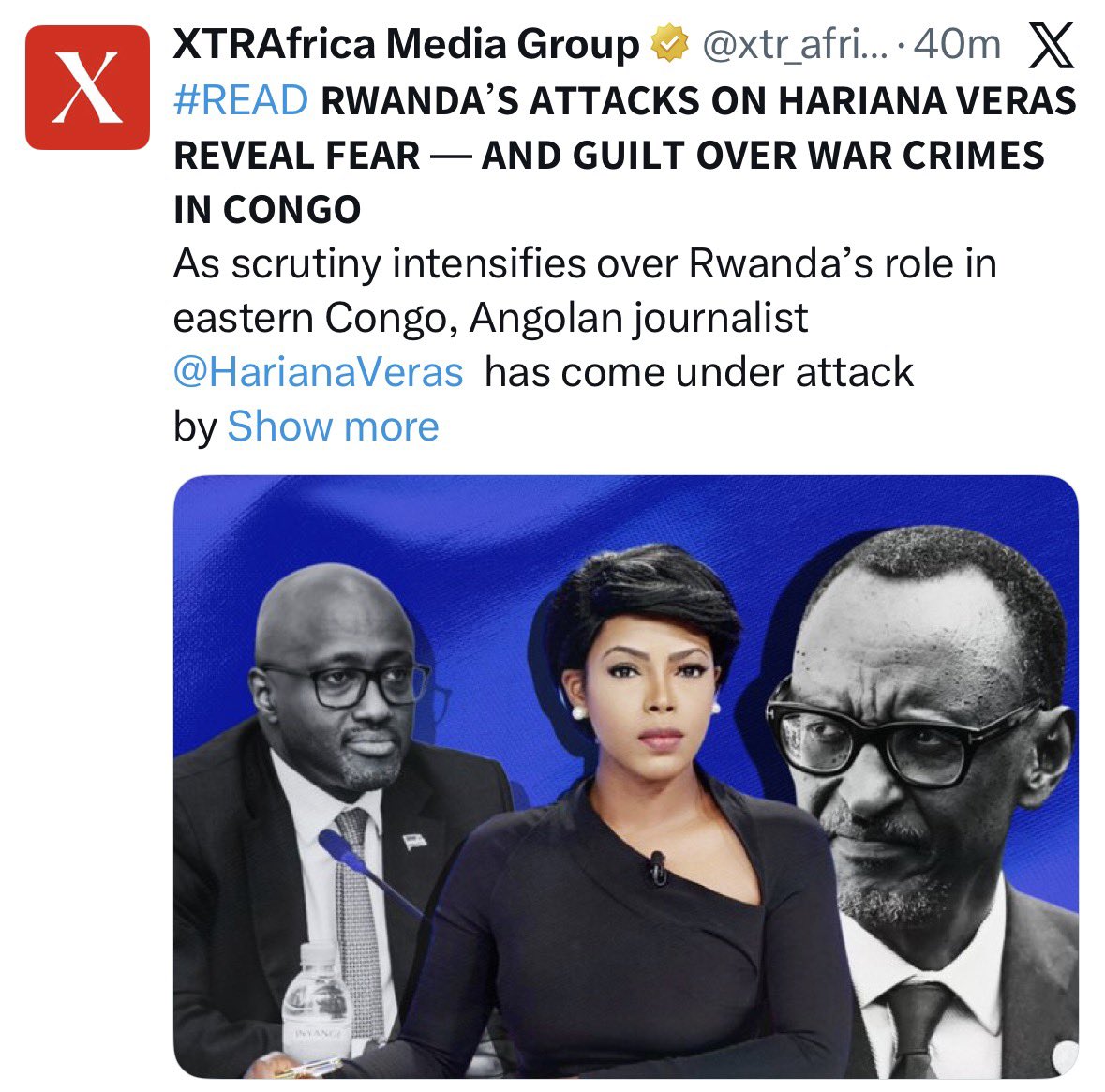 RWANDA ATTACKS WHITEHOUSE CORRESPONDANT FOR AFRICA: This past weekend, Rwanda Government &amp; 🇷🇼Major News Outlets attacked <a href="/HarianaVeras/">Hariana Veras</a> in order to intimidate and silence her from reporting the Truth of what Rwanda is doing in DRC, where over 10 million people have been killed.