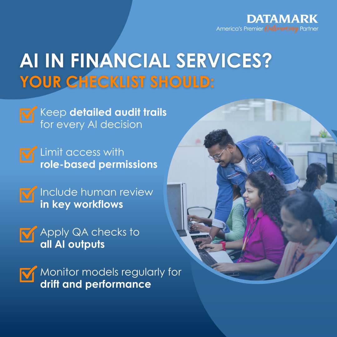 AI can be an asset in financial services, or a risk. The difference is governance: audit trails, access controls, human review, and QA. The institutions getting this right are moving smart, not fast. #AI #BFSI #Compliance