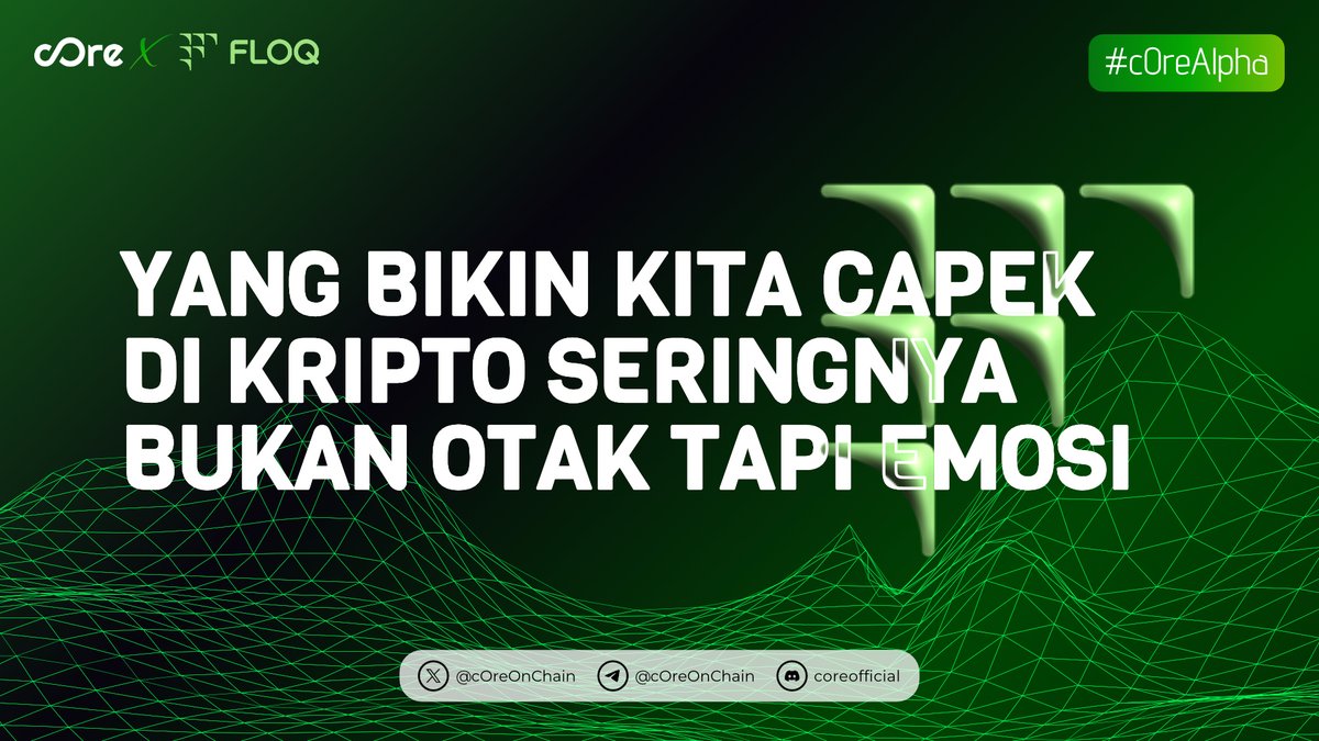 cOreOnChain's tweet photo. Yang capek di kripto seringnya bukan otak… tapi emosi 🥲

Bukan karena chart rumit, tapi karena harus terus nahan reaksi sendiri 🧵

#FLOQ #FLOQAmbassador #FLOQcOre #AllAboutFLOQwithcOre #Web3 #Crypto #Kripto #cOreAlpha https://t.co/SXkXsqq6Ji