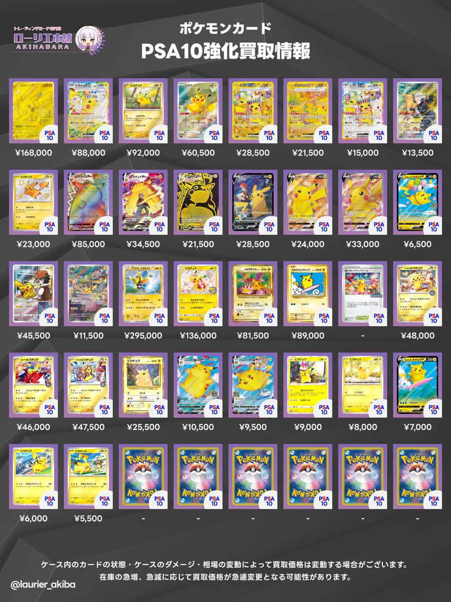 2/10(火)ポケカ強化買取表⑥📣 🟣ローリエ本舗 AKIHABARA店