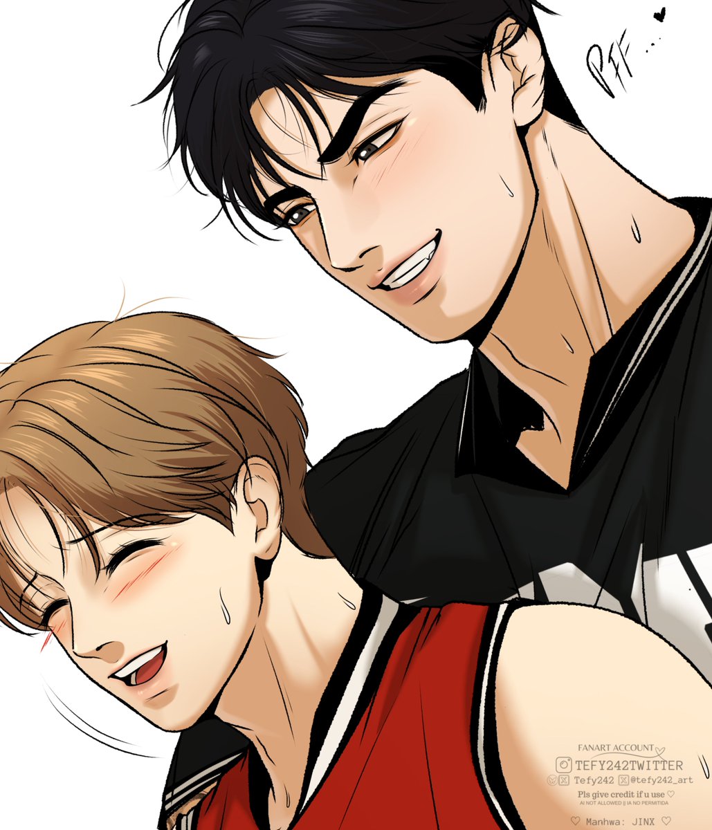 Volleyball boyfriends, spiking not only the ball… but each other’s hearts 💖🏐

» ₊˚ ‿︵‿୨୧ · · ♡ · · ୨୧‿︵‿ ˚₊««
C:_MinGwa ᵔદᵔ   ༶⁺ ❤︎ R: JINX ❤︎ ༶ .⁺˖
#징크스 #Jinxmanhwa #Jinx  #tefy242fanart