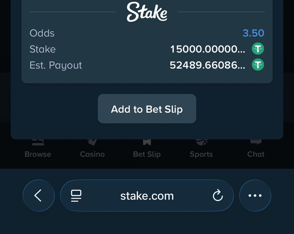 Interfaccia di Stake casino