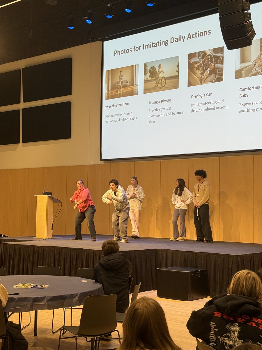 HSHSWL's tweet photo. ASL 2 students went to the ASL Student Conference at Columbia College on Friday. 4 even volunteered to go up on stage during one of the workshops! @HinsdaleSouthHS @HinsdaleD86 https://t.co/6d5moCYz6c