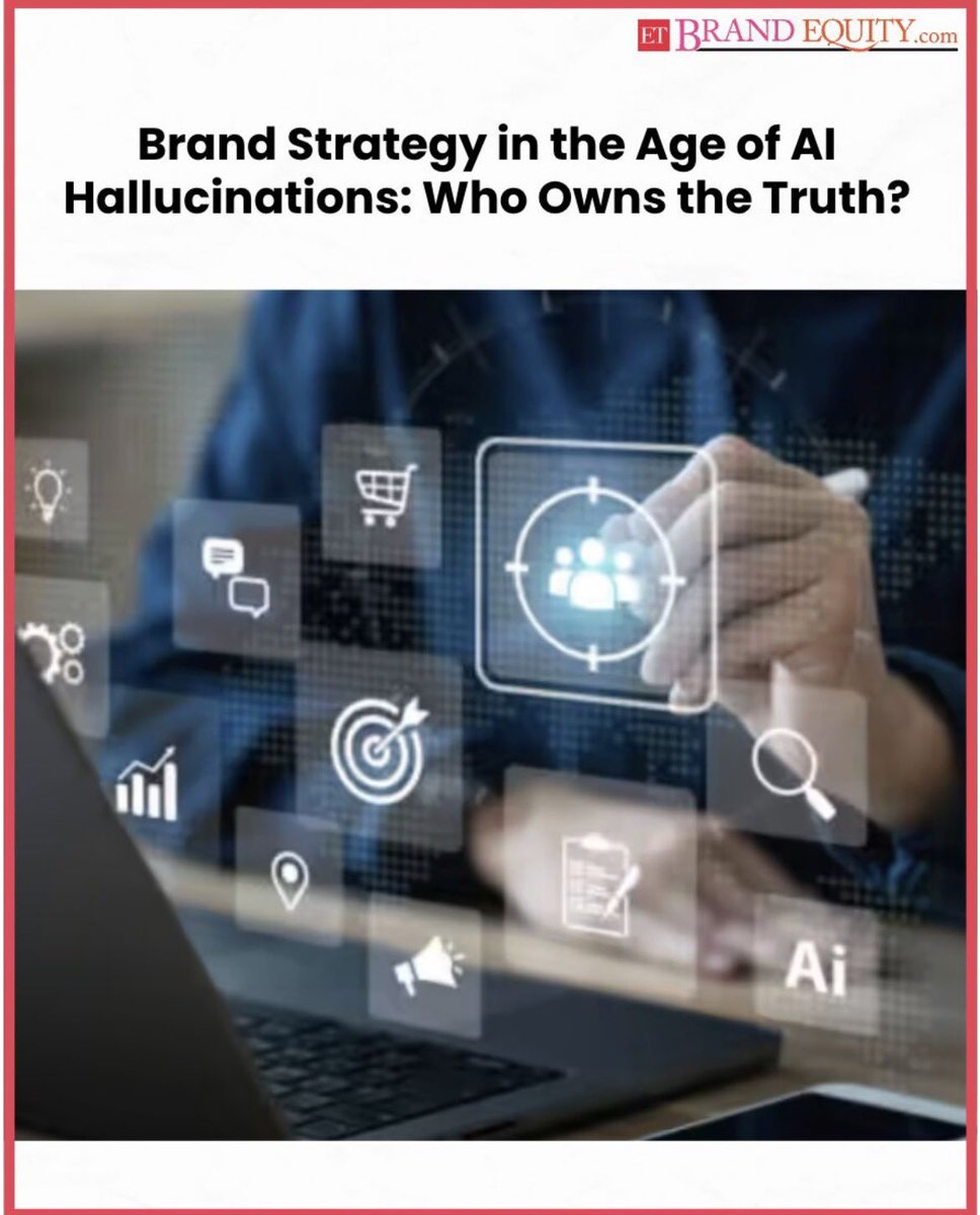 Snowhiteaditi19's tweet photo. Brand Strategy in the Age of AI Hallucinations: Who Owns the Truth?
From the desk of CS Aditi Maheshwari ✍️😊🌻
🔗https://t.co/GepkiU4Gti
#Snowhiteaditi #AdiBytes @ETBrandEquity @harshmadhusudan @MurgMakhaniRox @thesushmitasen @TheRealBradLea @TOIBhopalNews @BhopalSamachar https://t.co/JHzG0uHOJd