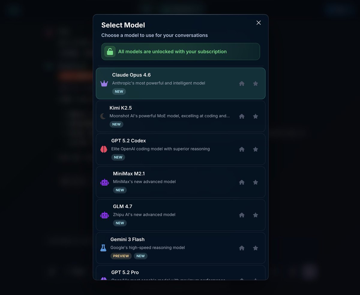 AskMaximoAI's tweet photo. Claude Opus 4.6, Anthropic's most advanced model, is now available on Maximo AI Chat and Projects! 🚀

Experience the next level of intelligence today.

👉 Get started: https://t.co/nHXsJQ3Zw6

#MaximoAI #ClaudeOpus #AI #TechNews #Anthropic https://t.co/5V9ANqbp6K