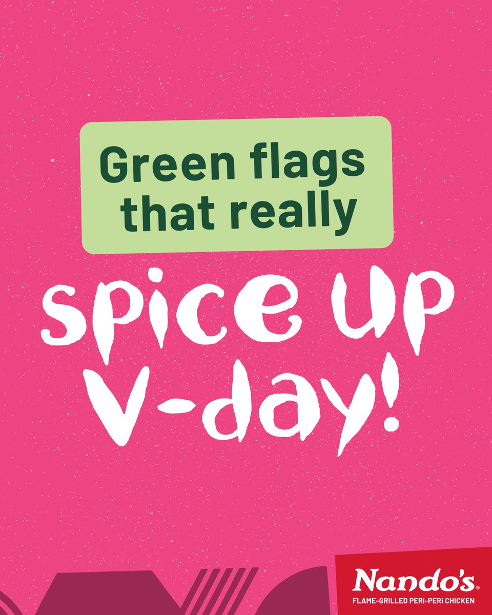 Food is our love language. What are your green flags for this V-Day? #NoMixedSignals