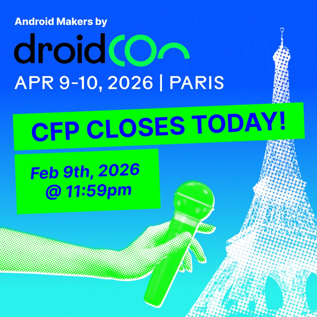 droidCon tweet media