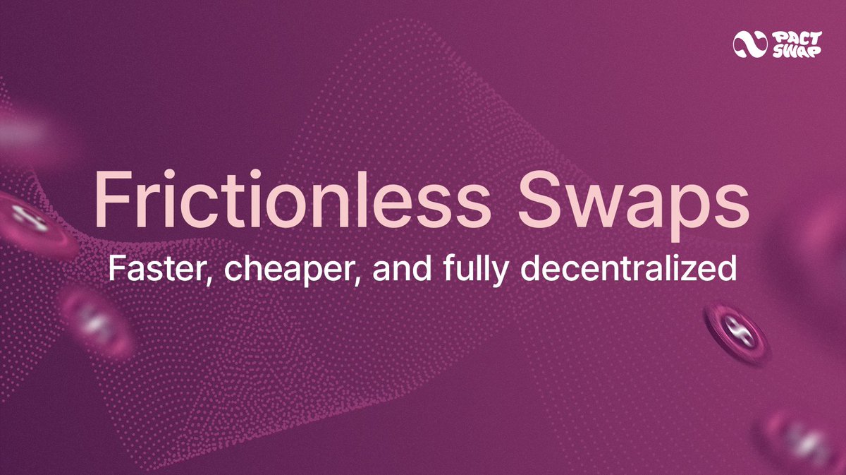 Pact_Swap's tweet image. Everyone in Web3 is chasing "faster." 
Pact delivers it without tradeoffs.

No waiting. No middlemen. Just swap with Pact and watch minutes turn into seconds.

Plus, it's cheaper. And more decentralized too.